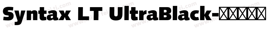 Syntax LT UltraBlack字体转换